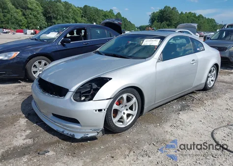 2003 Infiniti G35 Base W/Leather z USA, uszkodzony, nr VIN JNKCV54E93M216796